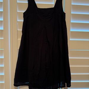 Open Edit Babydoll Pleated Front Swing Summer Dress Black XS. Beautiful